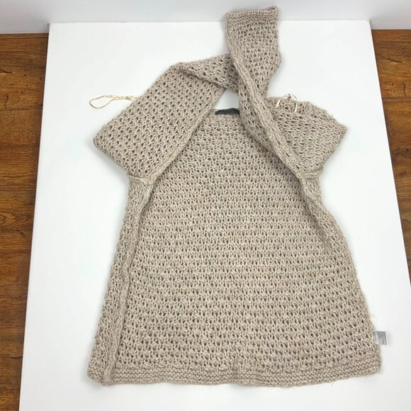 Anthropologie Elsamanda Open Knit Begie Sweater Italy Sz M - Picture 16 of 16